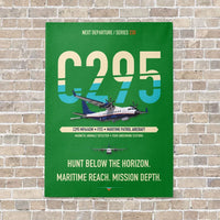 Thumbnail for Airbus C295 MPA/ASW vertical canvas print - no frame - green background