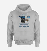 Thumbnail for PW4000-100 design on light gray hoodie single side