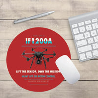 Thumbnail for Inspired Flight IF1200A design on red round mouse pad