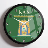 Thumbnail for Mallam Aminu Kano International Airport (KAN) design on green framed wall clock