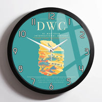 Thumbnail for Al Maktoum International Airport DWC Wall-Clock Framed - Turquoise