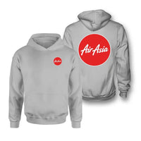 Thumbnail for AirAsia logo on light gray double side hoodie