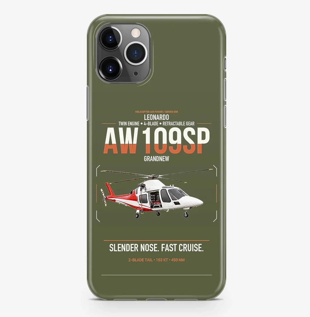 Leonardo AW109SP GrandNew design on green army magsafe iphone case, for iPhone Pro Max