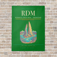 Thumbnail for Roberts Field RDM — Redmond vertical canvas print - no frame - green background