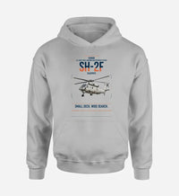Thumbnail for Kaman SH-2F Seasprite design on light gray double-side hoodie, single-side print