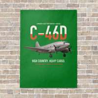 Thumbnail for C-46D Commando vertical canvas print - no frame - green background