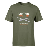 Thumbnail for MQ-1B Predator design on green army double-side t-shirt, single-side print