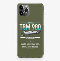 Thumbnail for Daher TBM 980 design on green army magsafe iphone case, for iPhone Pro Max