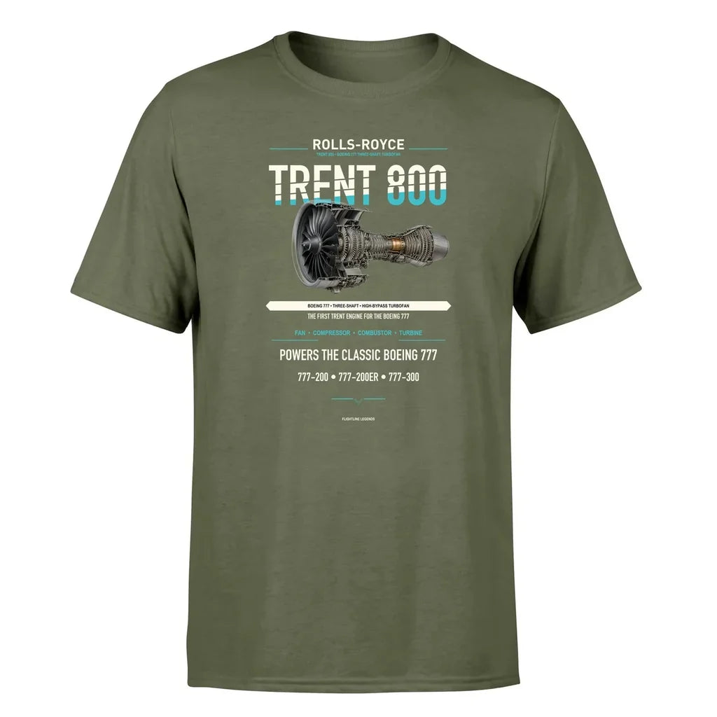 TRENT 800 design on green army single side