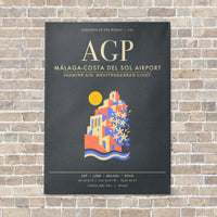 Thumbnail for Malaga-Costa del Sol Airport AGP - Canvas Framed - Gray