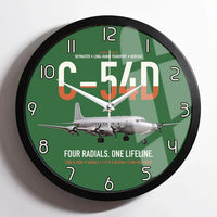 Thumbnail for C-54D Skymaster design on green framed wall clock