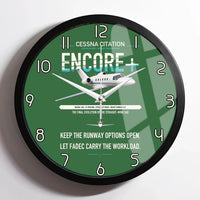 Thumbnail for Cessna Citation Encore+ design on green framed wall clock