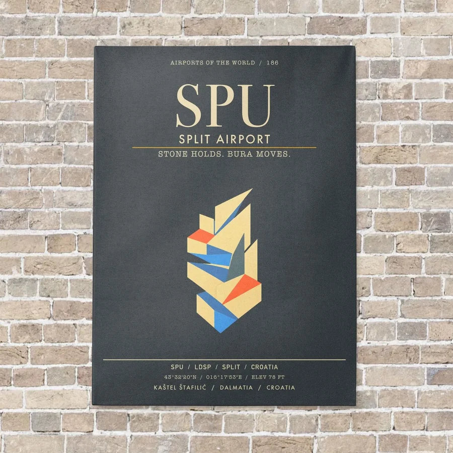 Split Airport SPU - Canvas Framed - Gray