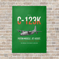 Thumbnail for C-123K Provider vertical canvas print - no frame - green background
