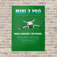 Thumbnail for DJI Mini 3 Pro vertical canvas print - no frame - green background