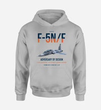 Thumbnail for F-5N F Adversary design on light gray double-side hoodie, single-side print