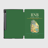 Thumbnail for Ronneby Airport (RNB) design on green samsung tablet tablet case