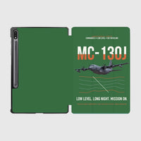 Thumbnail for MC-130J COMMANDO II design on green samsung tablet tablet case