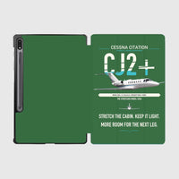 Thumbnail for Cessna Citation CJ2+ design on green samsung tablet tablet case