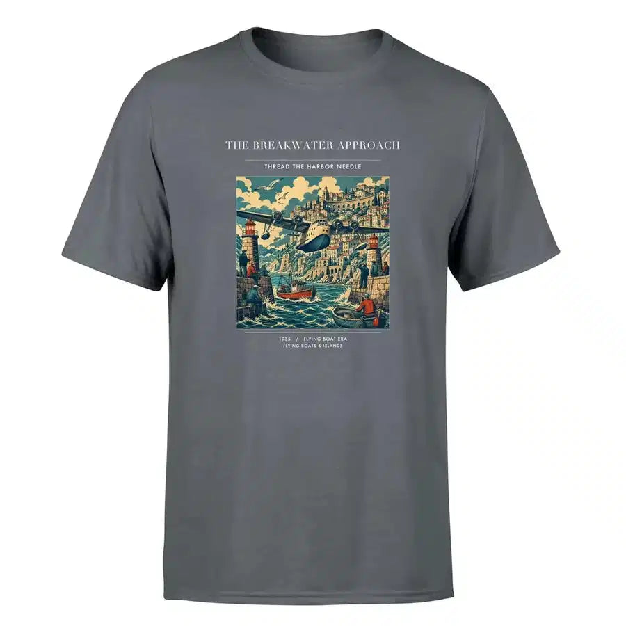 VINTAGE G4365 - The Breakwater Approach - Premium T-Shirt design on gray premium t shirt