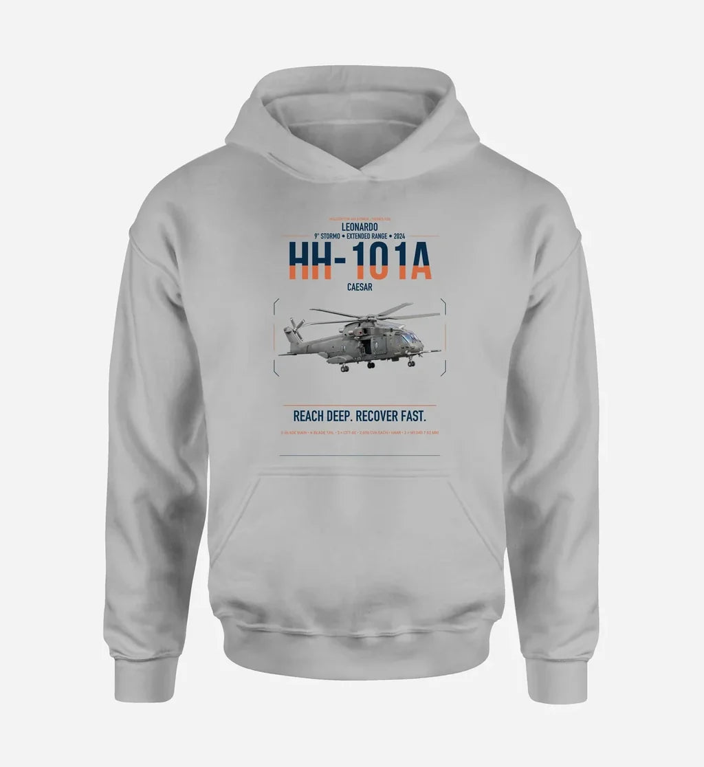 Leonardo HH-101A Caesar design on light gray double-side hoodie, single-side print