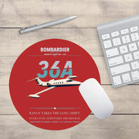 Thumbnail for Bombardier Learjet 36A design on red round mouse pad