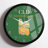 Thumbnail for McClellan-Palomar Airport (CLD) design on green framed wall clock