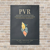Thumbnail for Aeropuerto Internacional Licenciado Gustavo Diaz Ordaz PVR - Canvas Framed - Gray