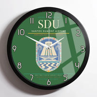 Thumbnail for Santos Dumont Airport (SDU) design on green framed wall clock