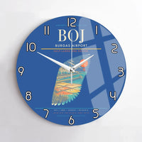 Thumbnail for Burgas Airport BOJ Wall-Clock No-Frame - Blue