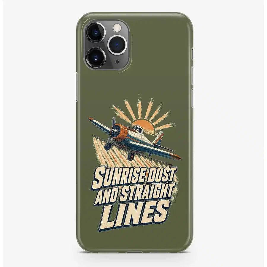 SIGNAL 574 - Sunrise Dust And Straight Lines - MagSafe iPhone Pro Max design on green army magsafe iphone pro max