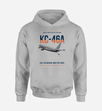 Thumbnail for KC-46A PEGASUS design on light gray double-side hoodie, single-side print