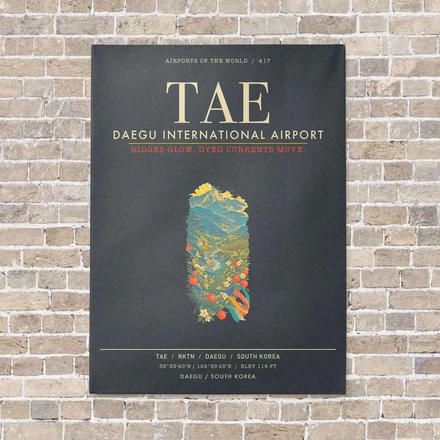Daegu International Airport TAE - Canvas Framed - Gray