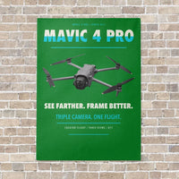 Thumbnail for DJI Mavic 4 Pro vertical canvas print - no frame - green background