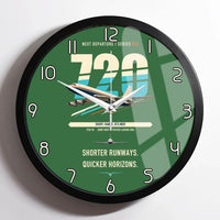 Thumbnail for Boeing 720B design on green framed wall clock