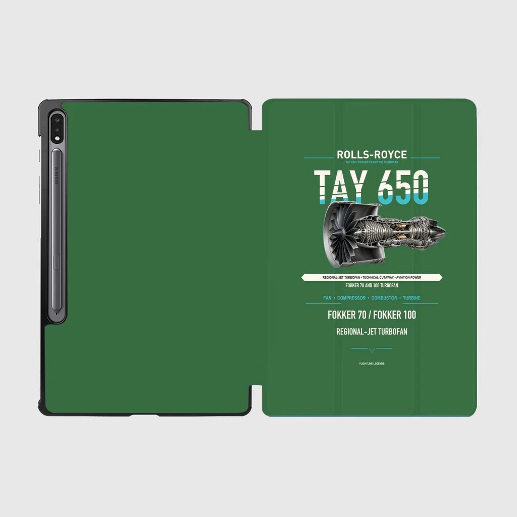 TAY 650 design on green samsung tablet tablet case