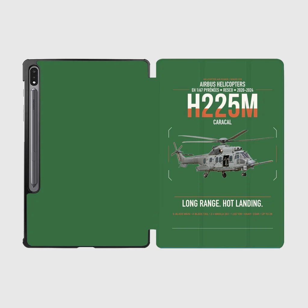 Airbus Helicopters H225M Caracal design on green samsung tablet tablet case