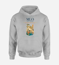 Thumbnail for Milos Airport (MLO) design on light gray hoodie single-side print