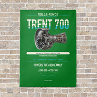 Thumbnail for TRENT 700 vertical canvas print - no frame - green background