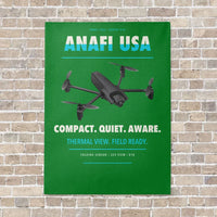 Thumbnail for Parrot ANAFI USA vertical canvas print - no frame - green background