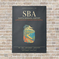 Thumbnail for Santa Barbara Airport SBA - Canvas Framed - Gray
