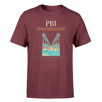 Thumbnail for Palm Beach International Airport (PBI) T-Shirt single-side front print in Dark Red | palm-beach-international-airport-pbi-double-side-t-shirt