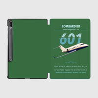 Thumbnail for Bombardier Challenger 601 design on green samsung tablet tablet case