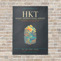 Thumbnail for Phuket International Airport HKT - Canvas Framed - Gray