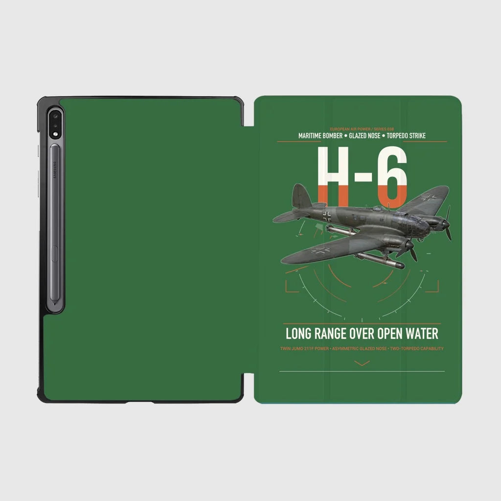 Heinkel He 111H-6 design on green samsung tablet tablet case