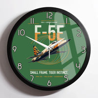 Thumbnail for F-5E Tiger II design on green framed wall clock