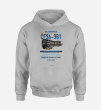 Thumbnail for CF34-3B1 design on light gray hoodie single side