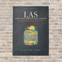 Thumbnail for Harry Reid International Airport Las Vegas LAS - Canvas Framed - Gray