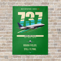 Thumbnail for Boeing 737-200 vertical canvas print - no frame - green background