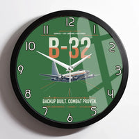 Thumbnail for B-32 Dominator design on green framed wall clock